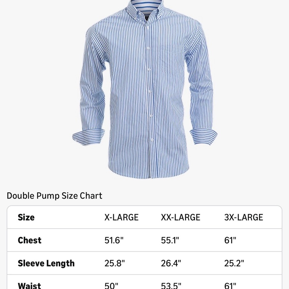 Men's Blue Stripe Button-Down Shirt - Picture 2 of 5